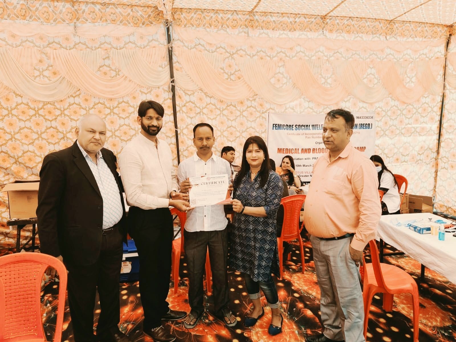 Blood donation & health check-up camp