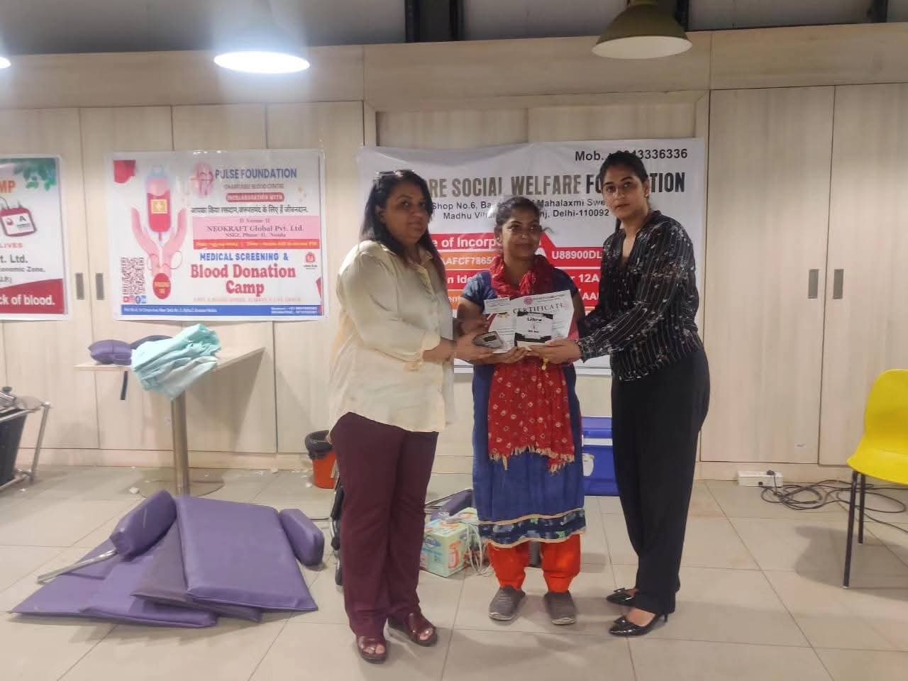 Blood donation & health check-up camp
