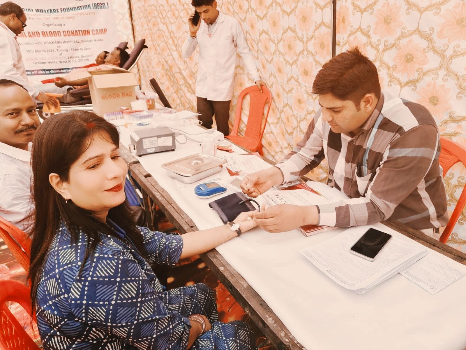 Blood donation & health check-up camp